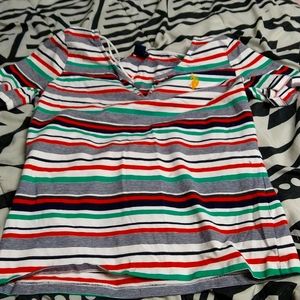 Cropped polo shirt